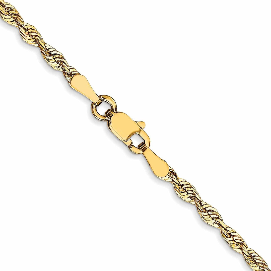 Lovely Rita's Necklaces 10k Yellow Gold 2.5m D.C Lightweight Rope Chain