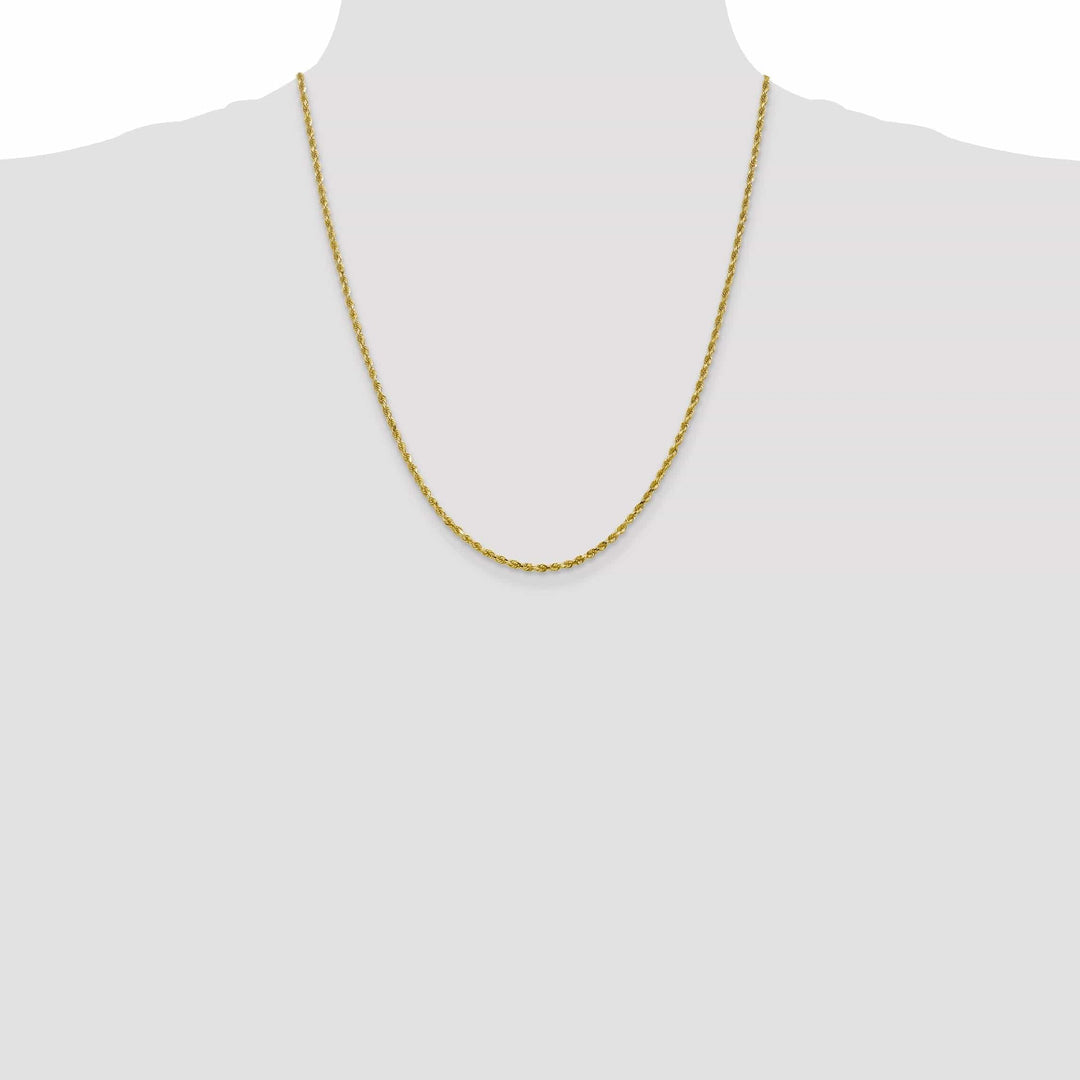 Lovely Rita's Necklaces 10k Yellow Gold 2.5mm D.C Rope Chain