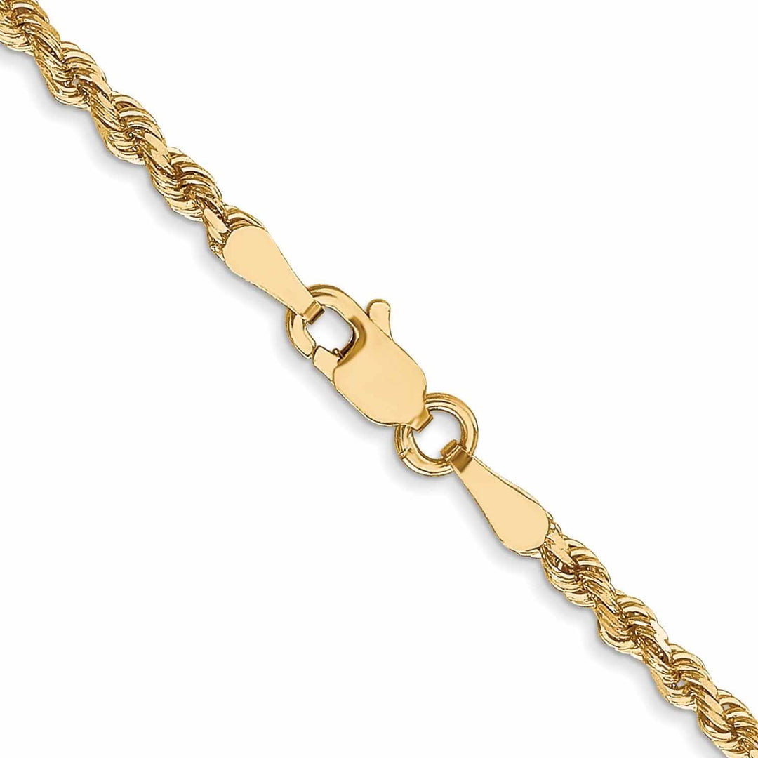 Lovely Rita's Necklaces 10k Yellow Gold 2.5mm D.C Rope Chain