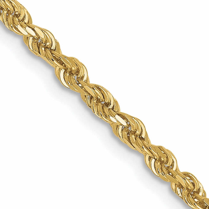 Lovely Rita's Necklaces 10k Yellow Gold 2.5mm D.C Rope Chain