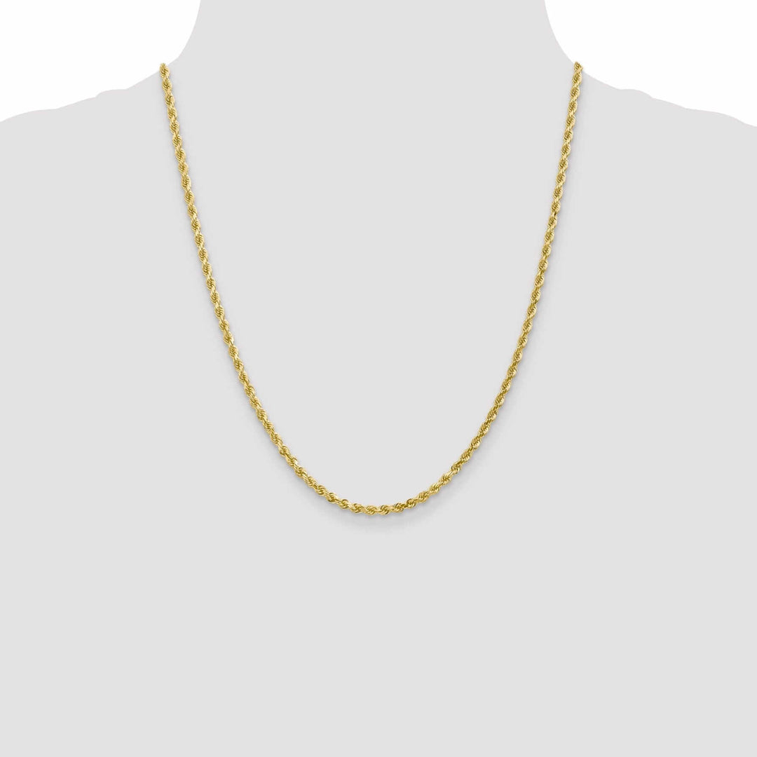 Lovely Rita's Necklaces 10k Yellow Gold 3.00mm D.C Rope Chain