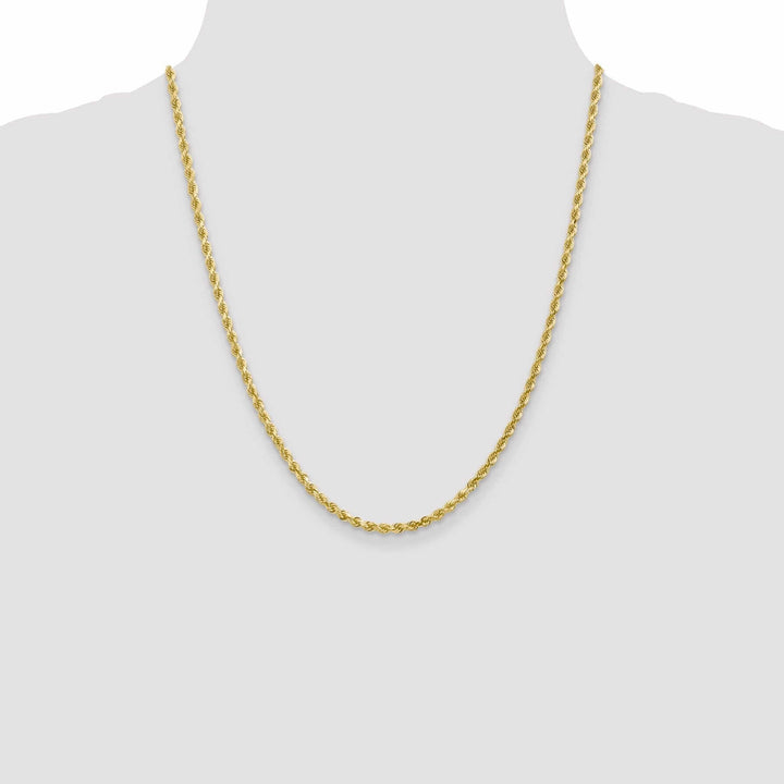 Lovely Rita's Necklaces 10k Yellow Gold 3.00mm D.C Rope Chain
