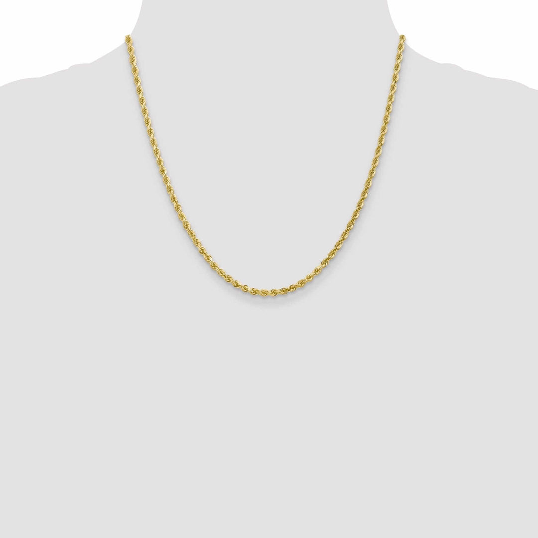 Lovely Rita's Necklaces 10k Yellow Gold 3.00mm D.C Rope Chain