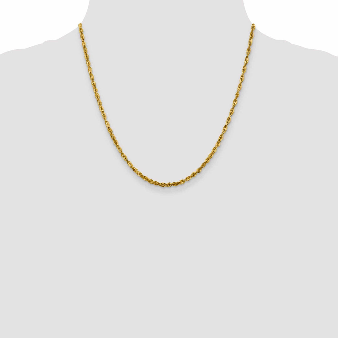 Lovely Rita's Necklaces 10k Yellow Gold 3.0m D.C Lightweight Rope Chain