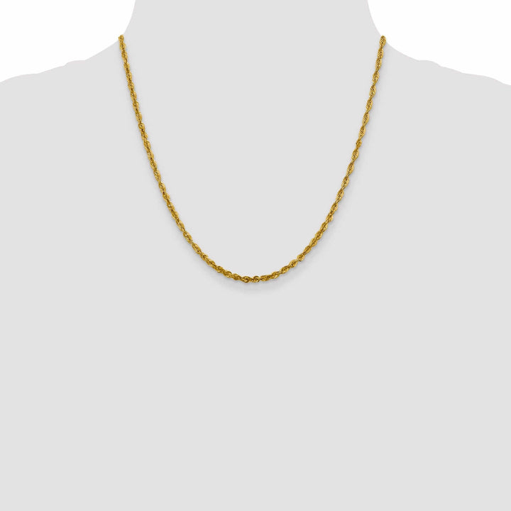 Lovely Rita's Necklaces 10k Yellow Gold 3.0m D.C Lightweight Rope Chain