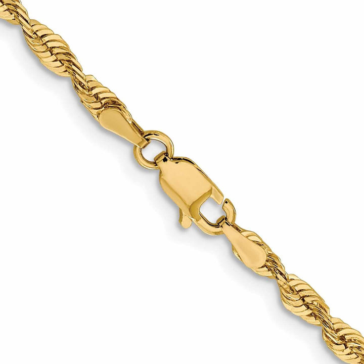 Lovely Rita's Necklaces 10k Yellow Gold 3.0m D.C Lightweight Rope Chain