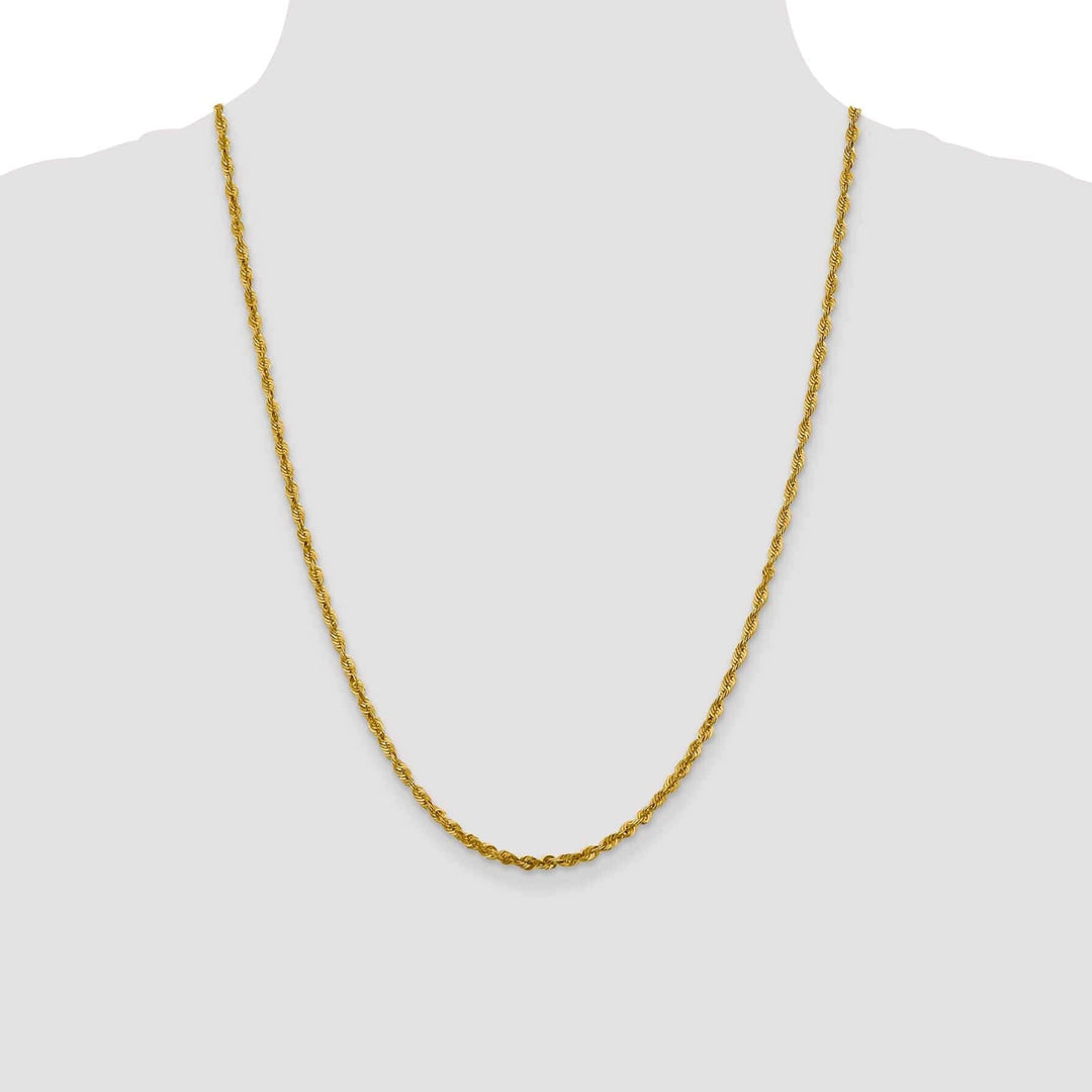Lovely Rita's Necklaces 10k Yellow Gold 3.0m D.C Lightweight Rope Chain