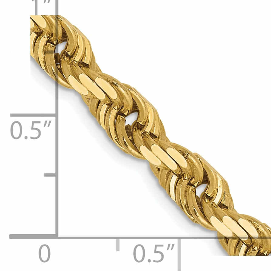 Lovely Rita's Necklaces 10k Yellow Gold 6.00mm D.C Rope Chain