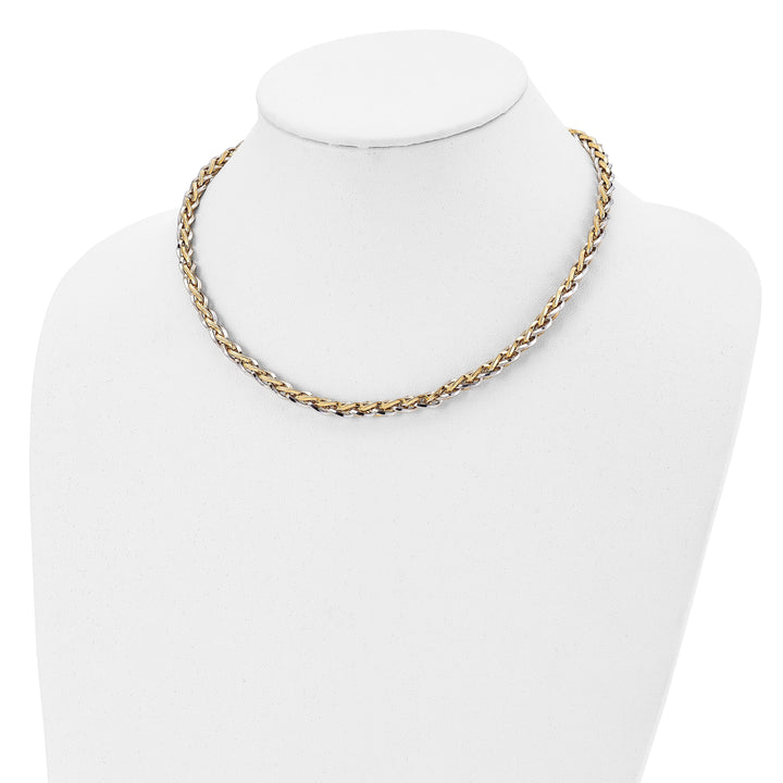 Lovely Rita's Necklaces 14k Two Tone Gold Fancy Link 18-Inche Necklace
