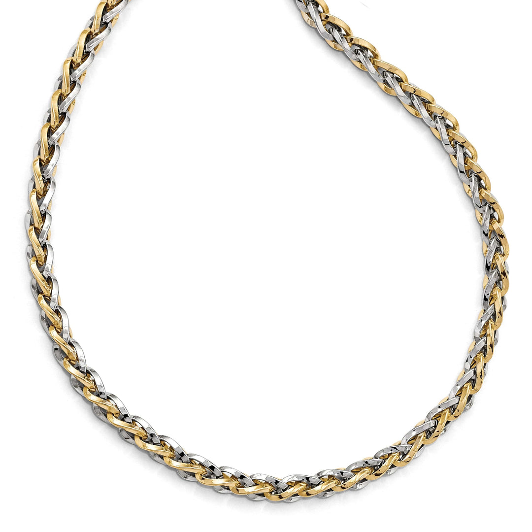 Lovely Rita's Necklaces 14k Two Tone Gold Fancy Link 18-Inche Necklace