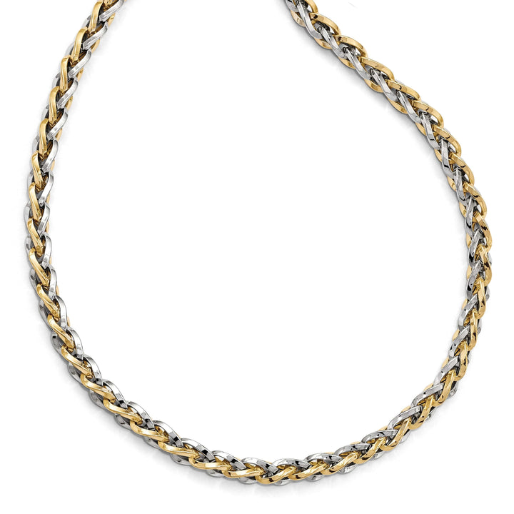 Lovely Rita's Necklaces 14k Two Tone Gold Fancy Link 18-Inche Necklace