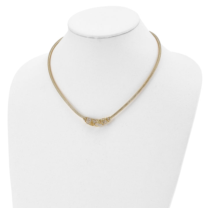 Lovely Rita's Necklaces 14k Two Tone Gold Mesh D.C Necklace