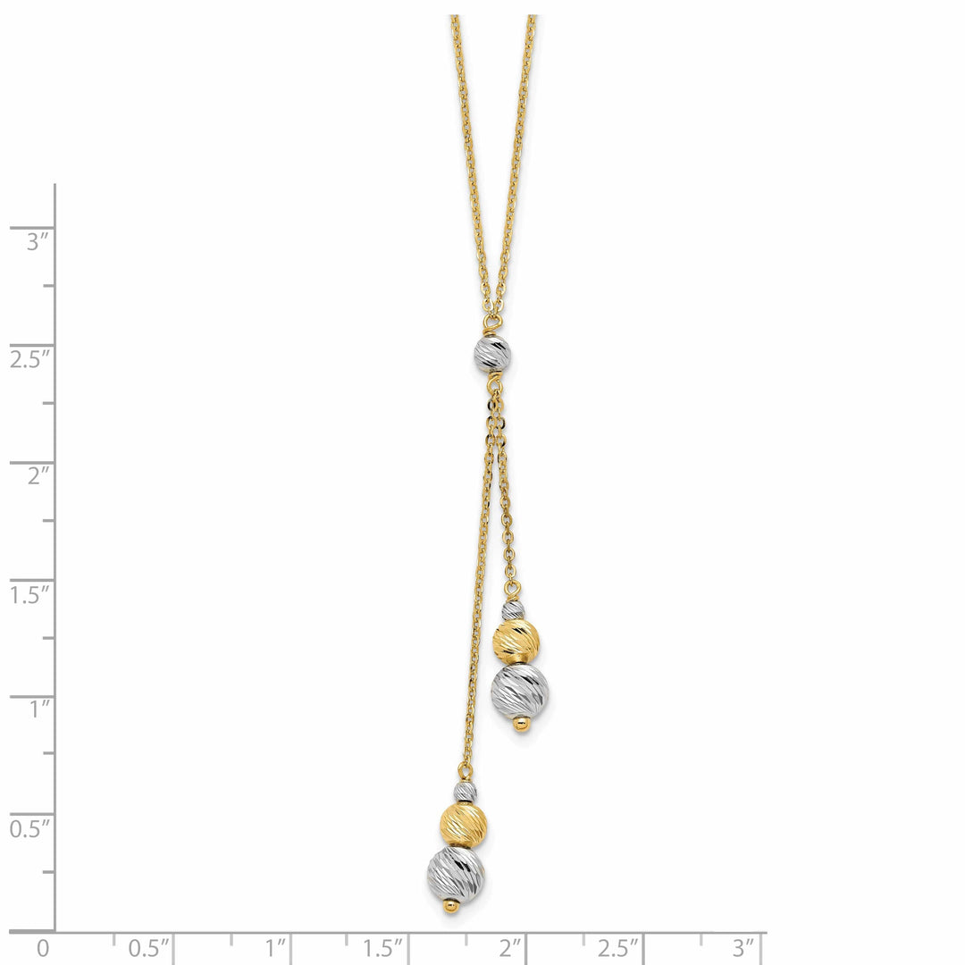 Lovely Rita's Necklaces 14k Two Tone Gold Polished Fancy Necklace