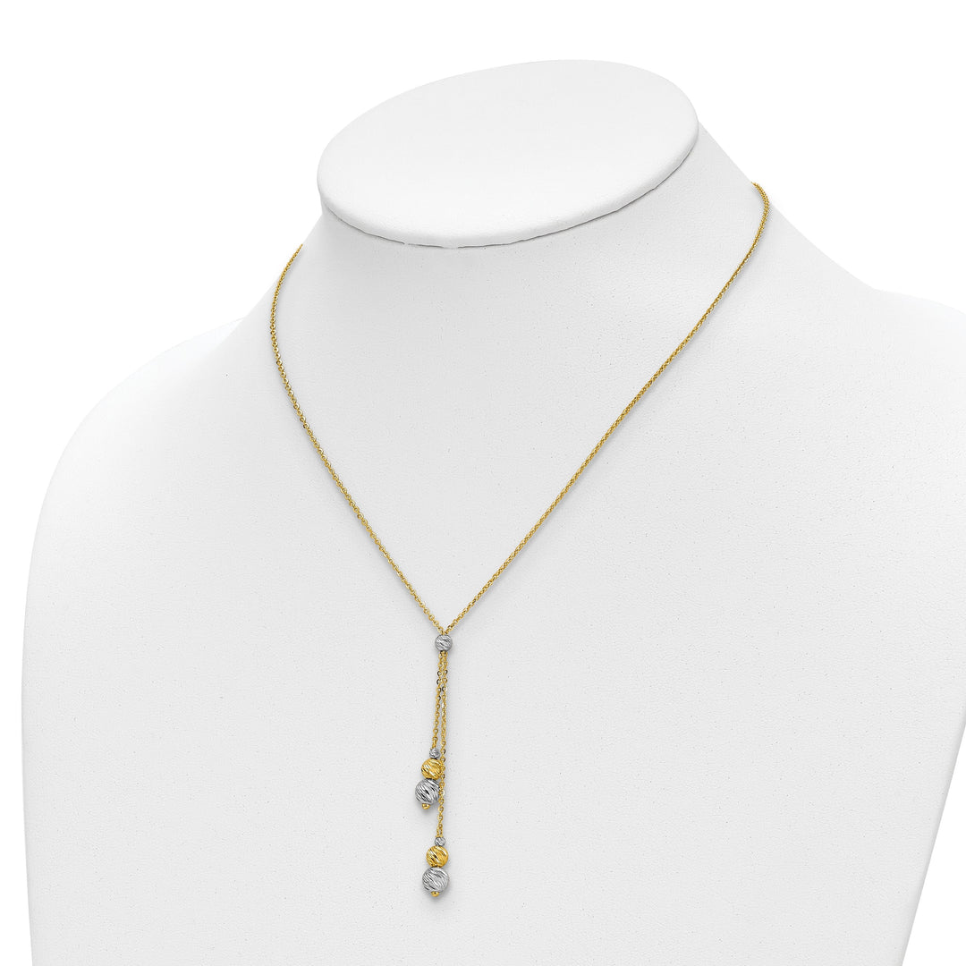 Lovely Rita's Necklaces 14k Two Tone Gold Polished Fancy Necklace