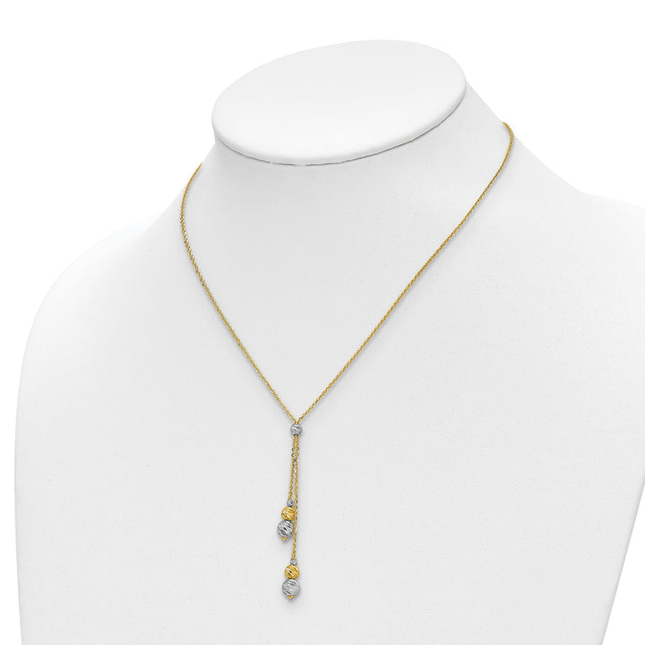 Lovely Rita's Necklaces 14k Two Tone Gold Polished Fancy Necklace