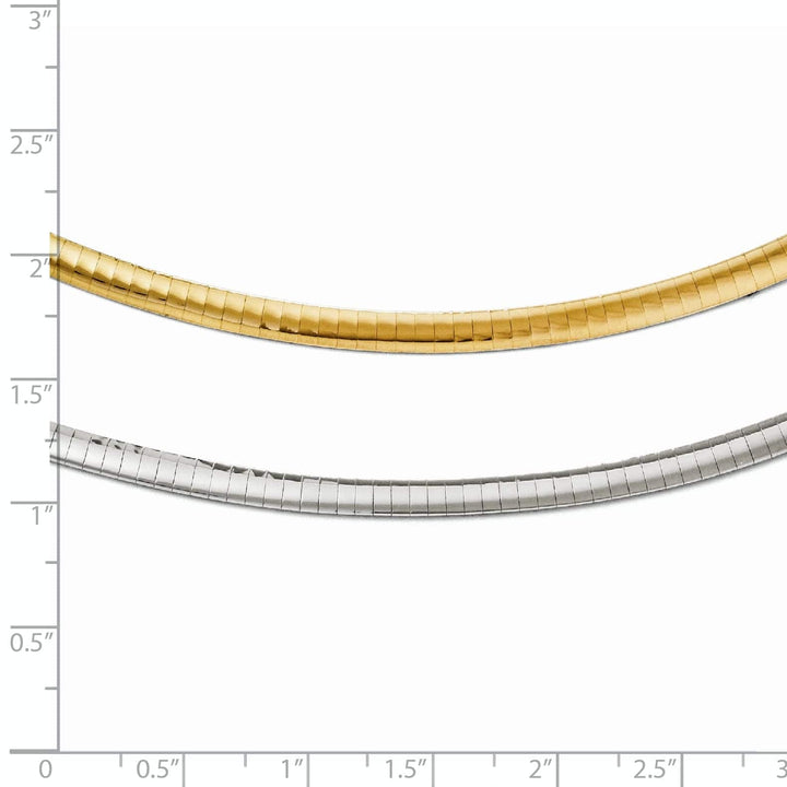 Leslie's Necklaces 14k Two-tone Reversible Omega Necklace