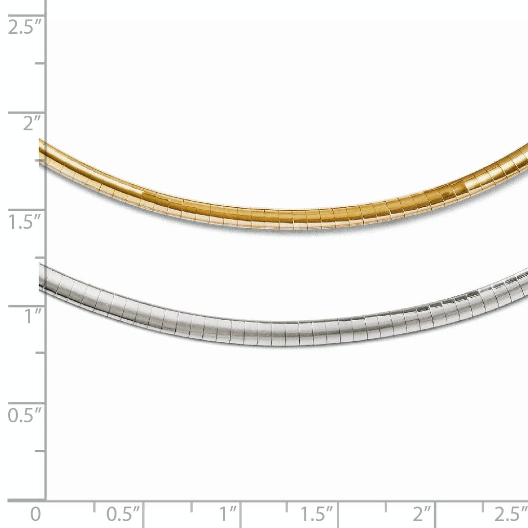 Leslie's Necklaces 14k Two-tone Supreme Reversible Omega Necklace