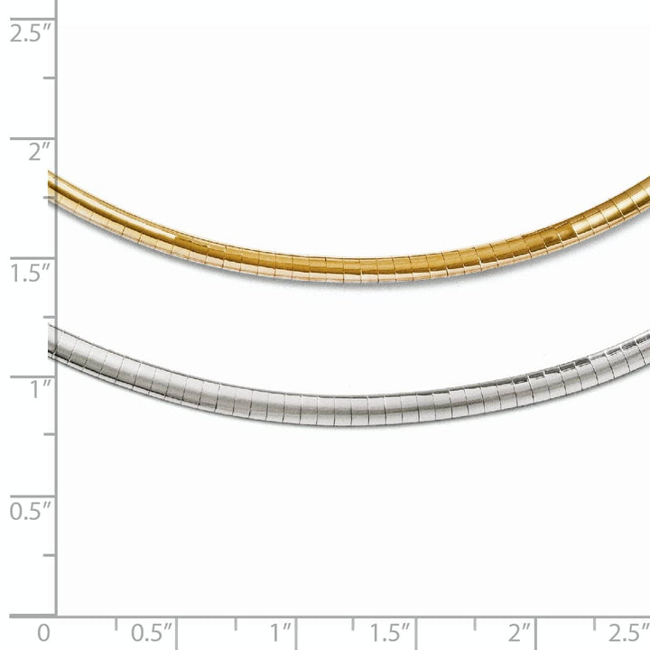 Leslie's Necklaces 14k Two-tone Supreme Reversible Omega Necklace