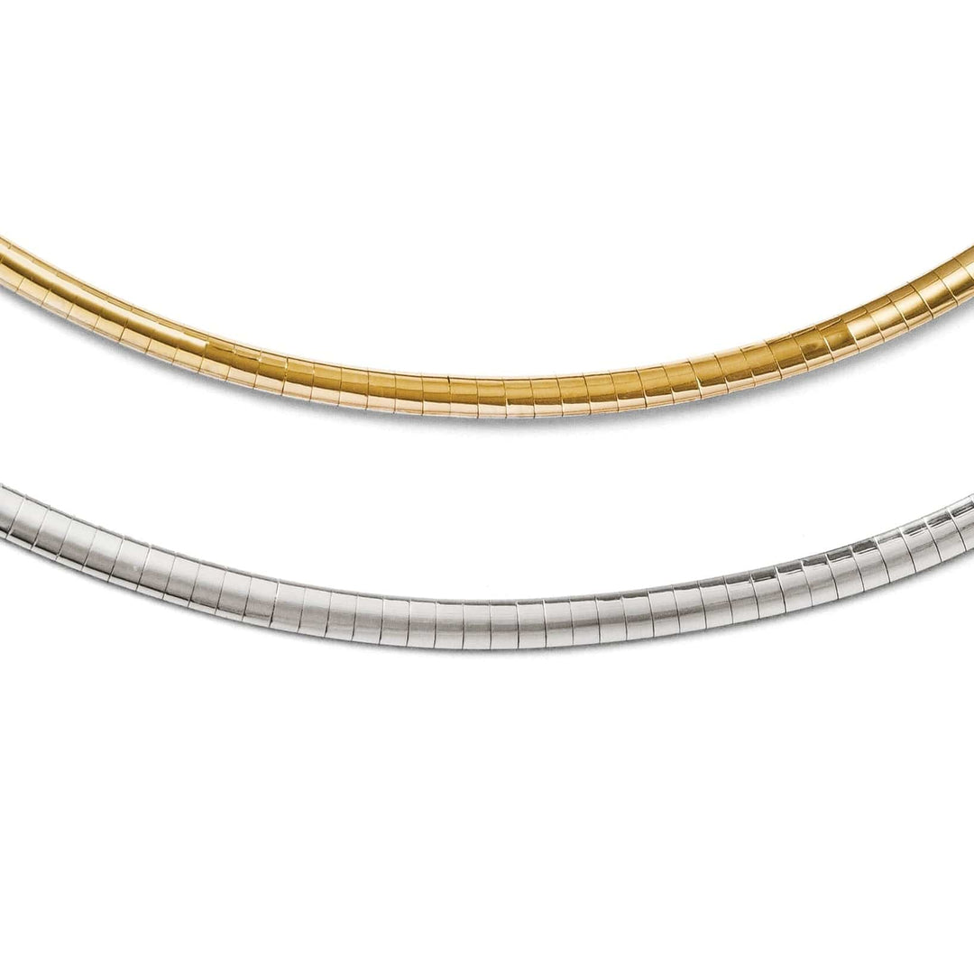 Leslie's Necklaces 14k Two-tone Supreme Reversible Omega Necklace