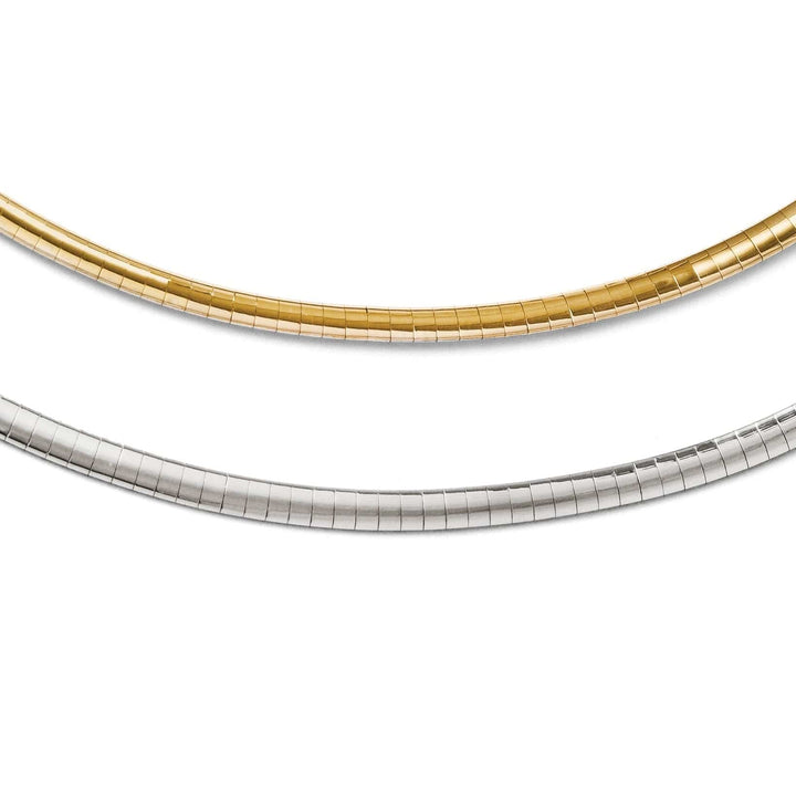 Leslie's Necklaces 14k Two-tone Supreme Reversible Omega Necklace