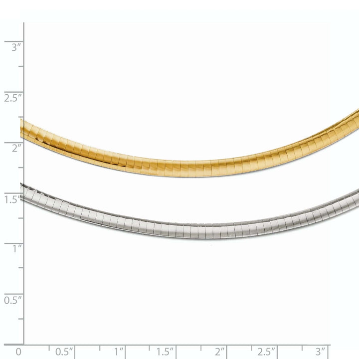 Leslie's Necklaces 14k Two-tone Supreme Reversible Omega Necklace