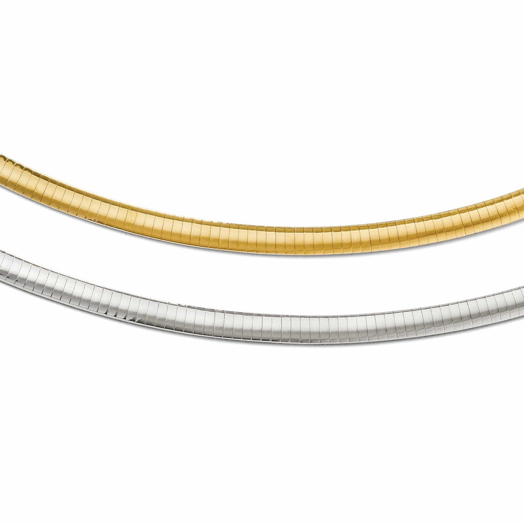 Leslie's Necklaces 14k Two-tone Supreme Reversible Omega Necklace