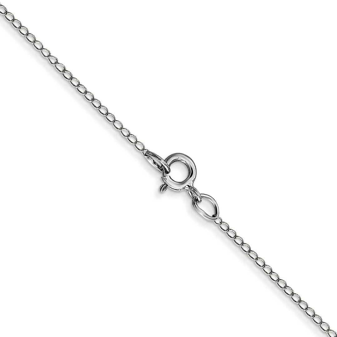 Lovely Rita's Necklaces 14k White Gold 0.42mm Carded Solid Curb Chain