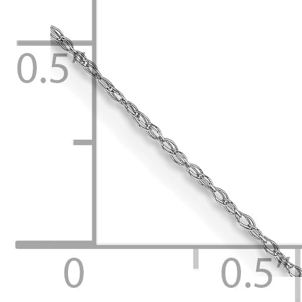 Lovely Rita's Necklaces 14K White Gold 0.50mm Carded Cable Rope Chain