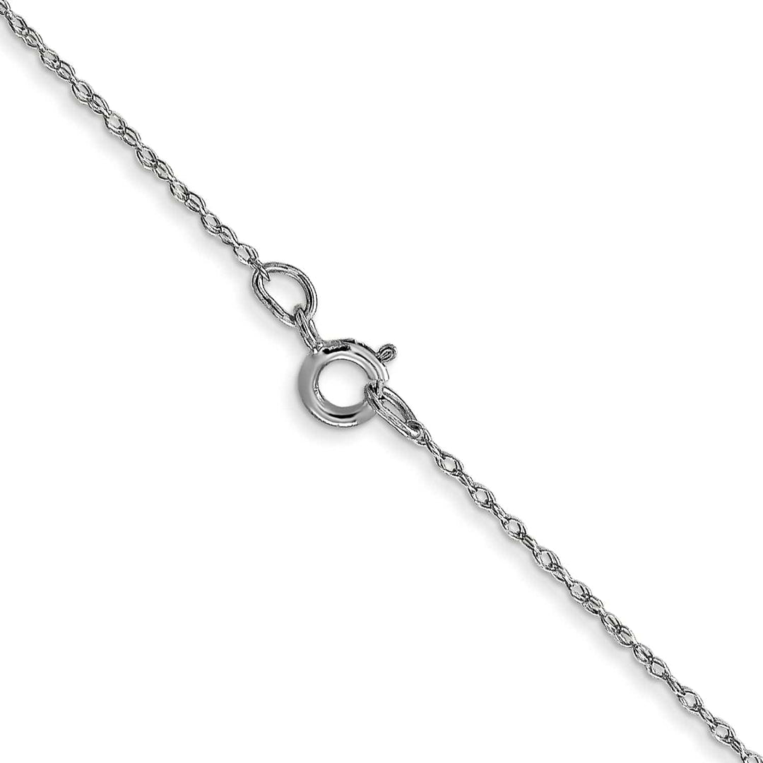 Lovely Rita's Necklaces 14K White Gold 0.50mm Carded Cable Rope Chain
