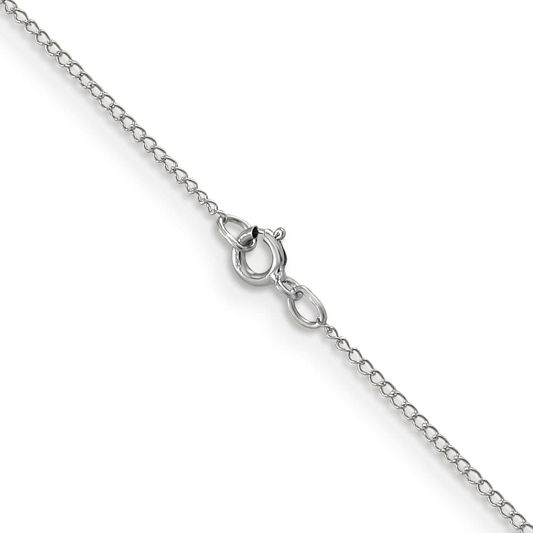 Lovely Rita's Necklaces 14k White Gold 0.51-mm Carded Solid Curb Chain