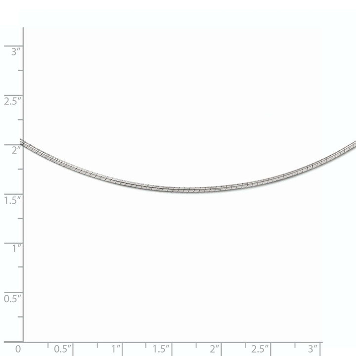 Leslie's Necklaces 14k White Gold 1.2mm Omega Necklace