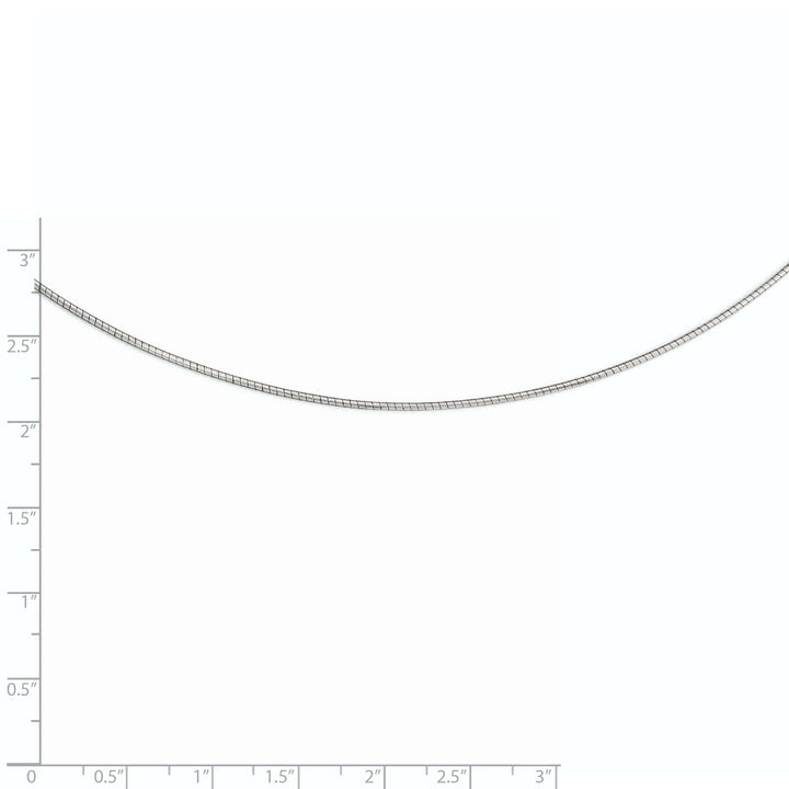 Lovely Rita's Necklaces 14k White Gold 1MM Round Omega Necklace