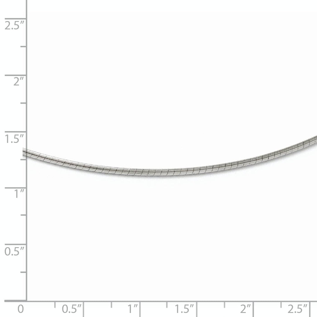 Leslie's Necklaces 14k White Gold 2mm Round Omega Necklace