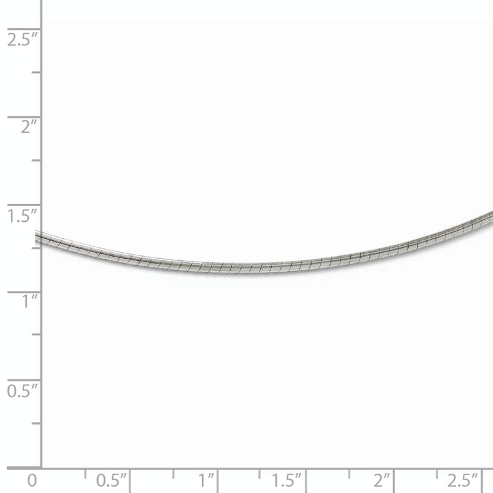 Leslie's Necklaces 14k White Gold 2mm Round Omega Necklace