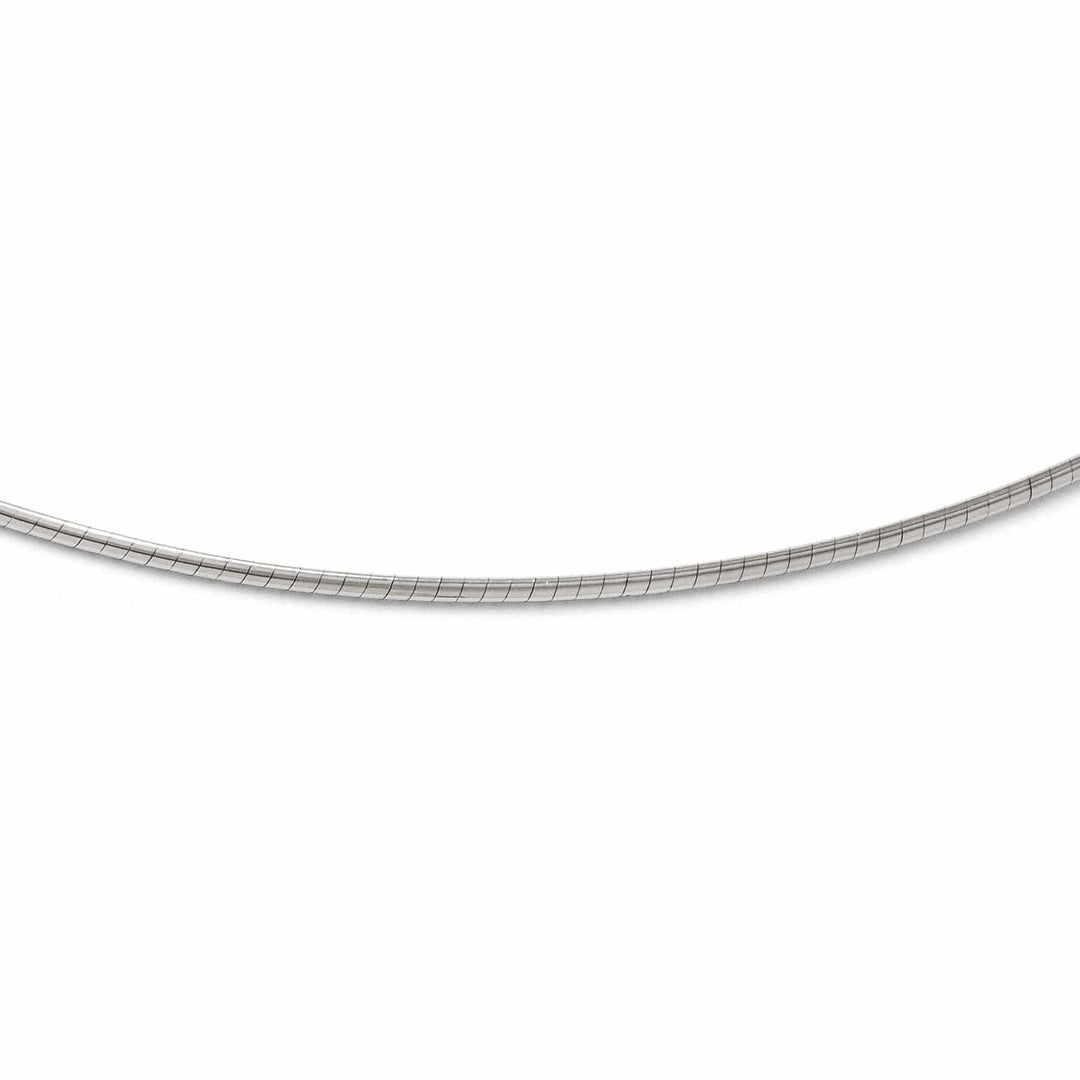 Leslie's Necklaces 14k White Gold 2mm Round Omega Necklace