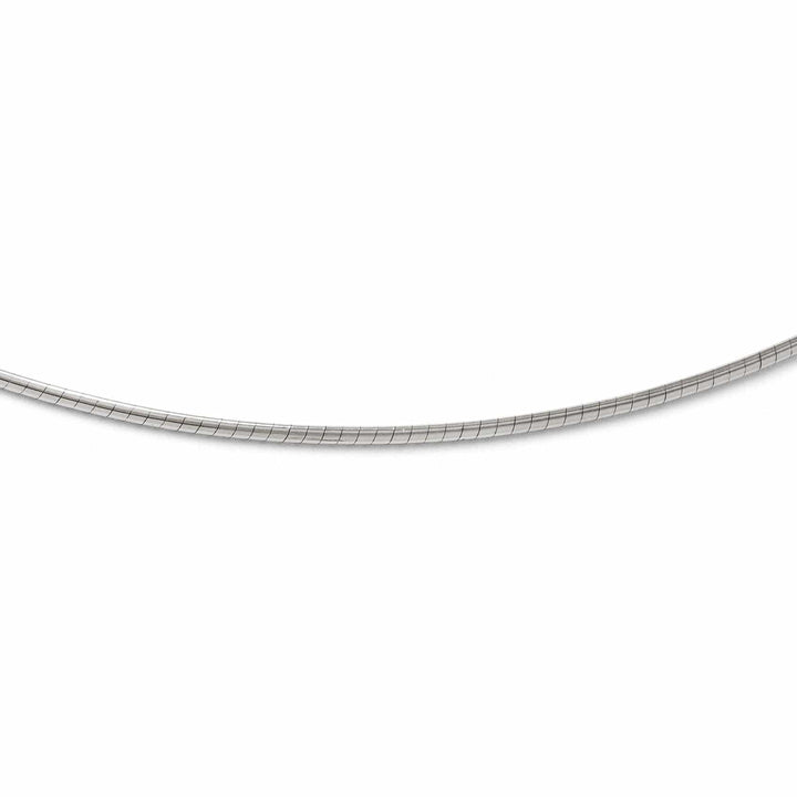 Leslie's Necklaces 14k White Gold 2mm Round Omega Necklace