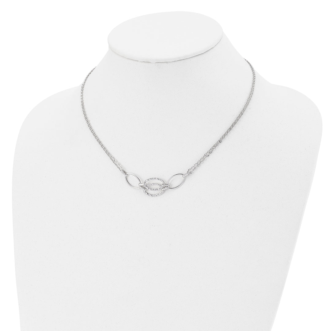 Lovely Rita's Necklaces 14k White Gold Double Strand Link Necklace