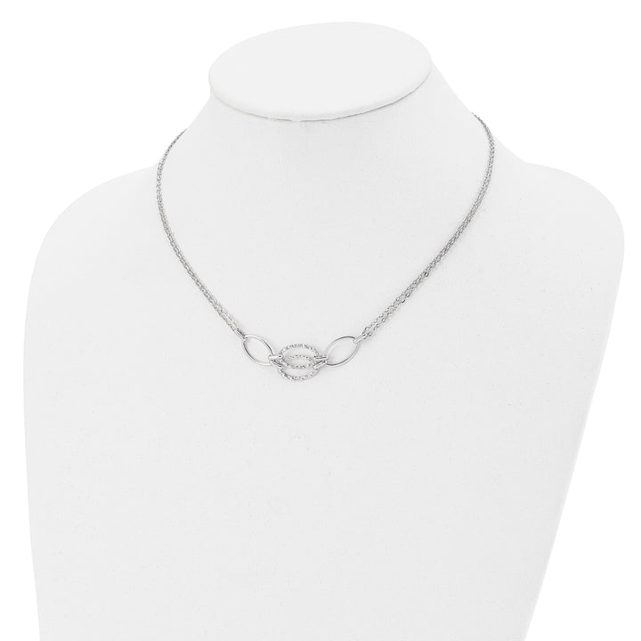 Lovely Rita's Necklaces 14k White Gold Double Strand Link Necklace