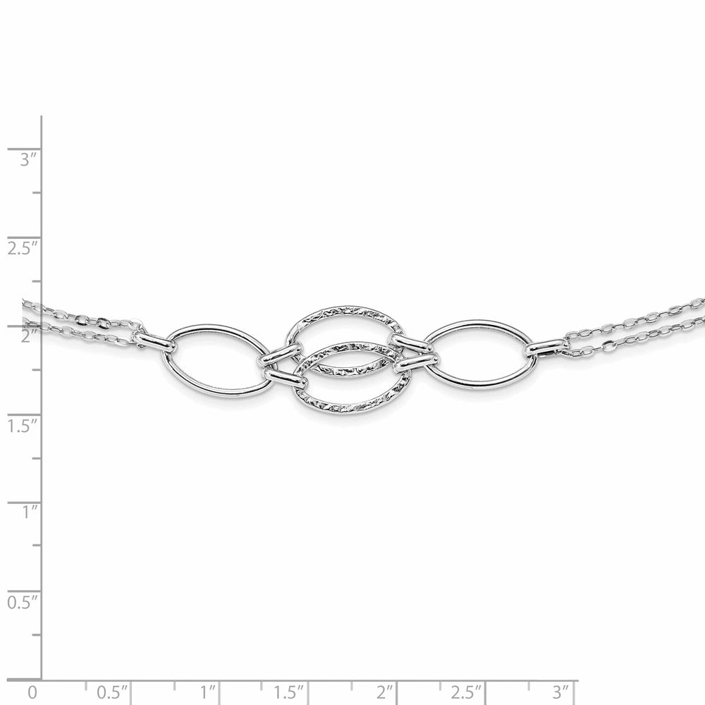 Lovely Rita's Necklaces 14k White Gold Double Strand Link Necklace