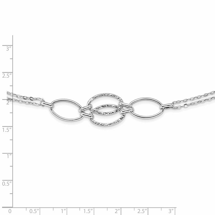 Lovely Rita's Necklaces 14k White Gold Double Strand Link Necklace