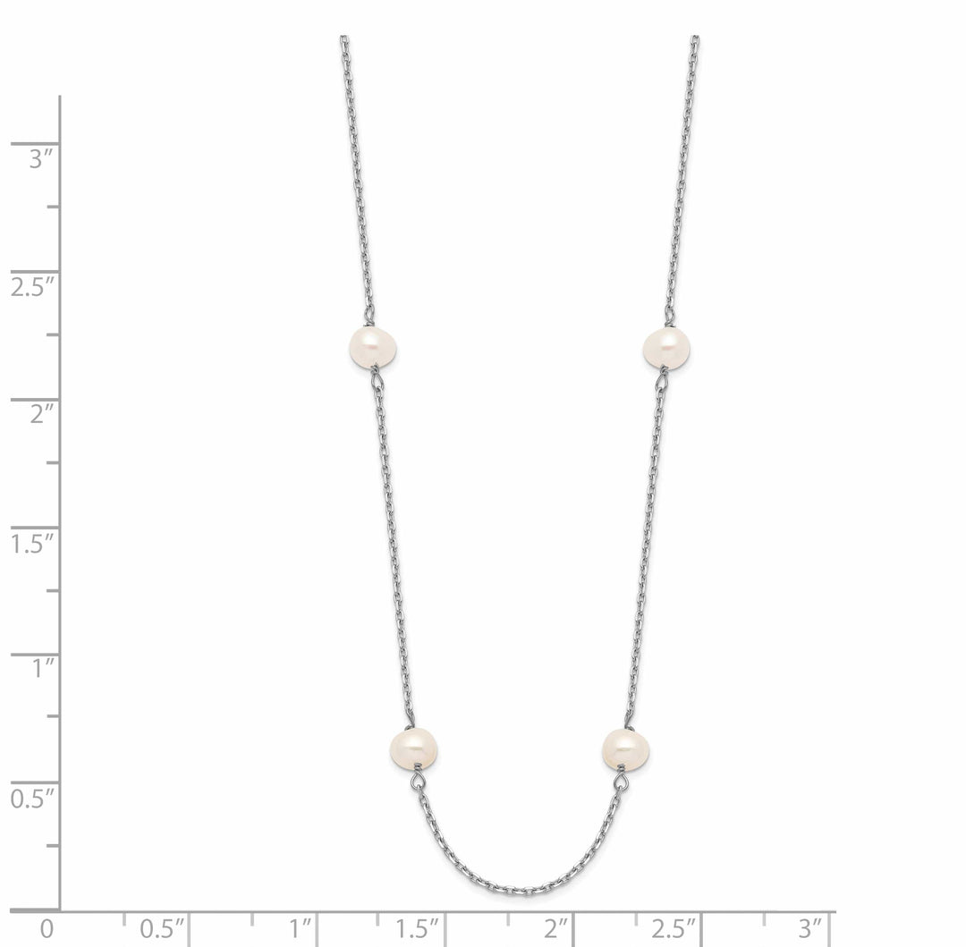 Lovely Rita's Necklaces 14k White Gold White Cultured Pearl Necklace