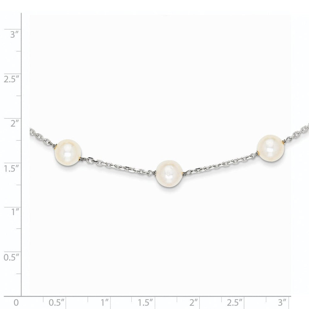 Lovely Rita's Necklaces 14k White Gold White Cultured Pearl Necklace