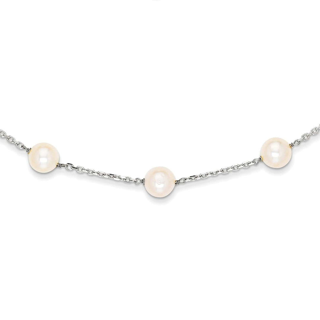 Lovely Rita's Necklaces 14k White Gold White Cultured Pearl Necklace