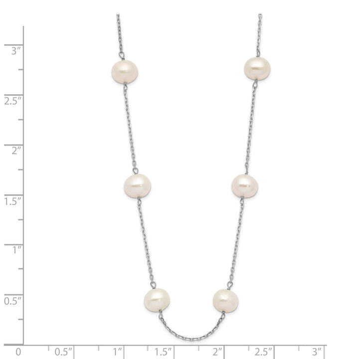 Lovely Rita's Necklaces 14k White Gold White Cultured Pearl Necklace