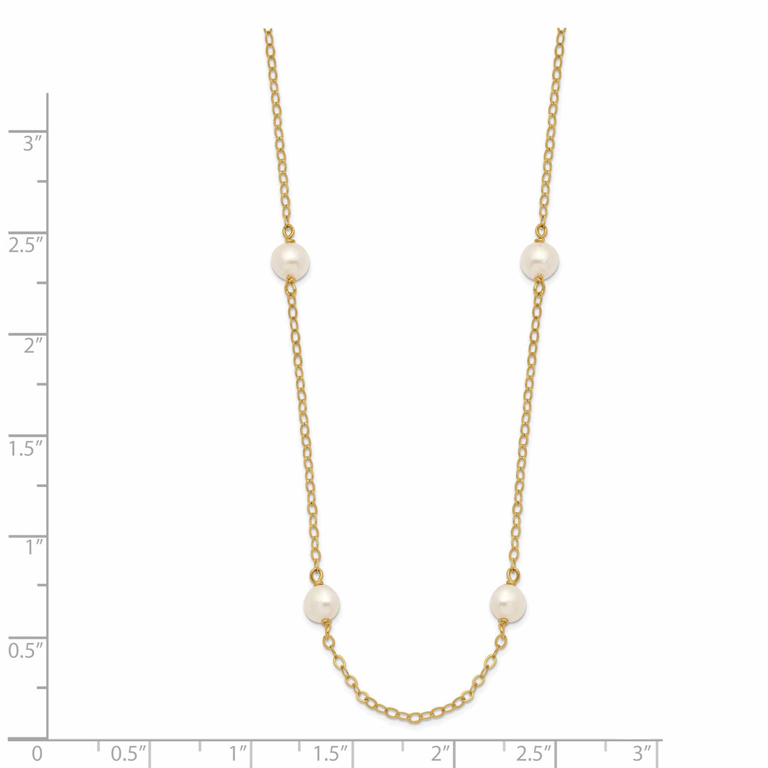 Lovely Rita's Necklaces 14k White Gold White Cultured Pearl Necklace
