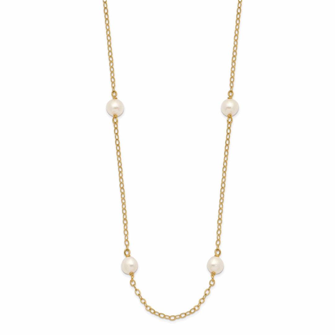 Lovely Rita's Necklaces 14k White Gold White Cultured Pearl Necklace