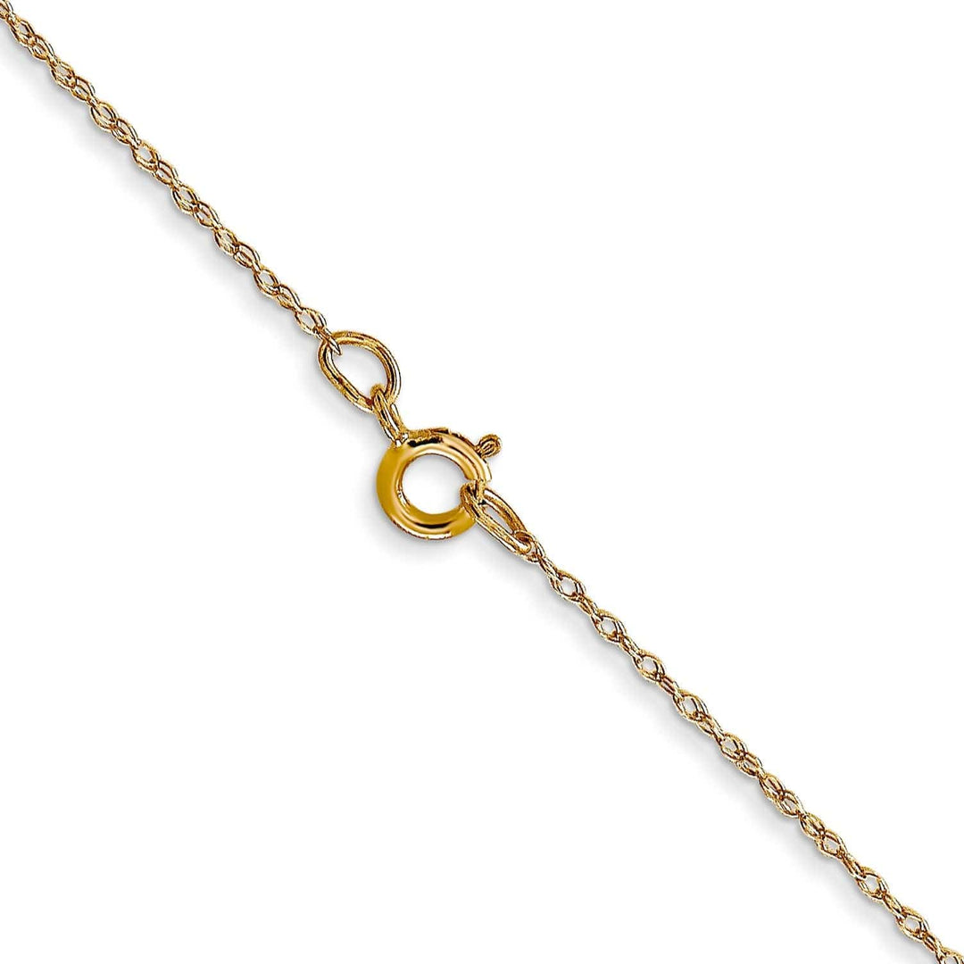 Lovely Rita's Necklaces 14K Yellow Gold 0.50mm Carded Cable Rope Chain