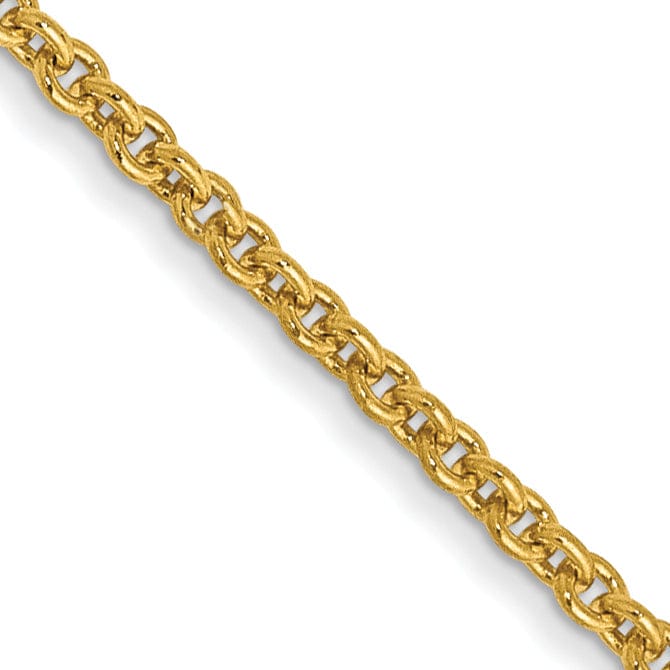 Lovely Rita's Necklaces 14k Yellow Gold 1.50mm Solid Polish Cable Chain