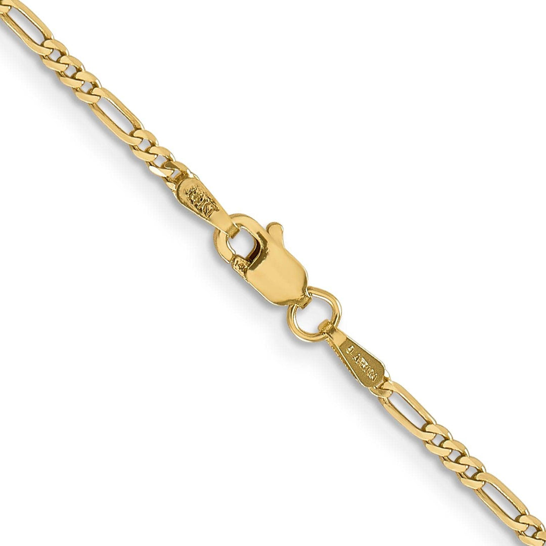 Lovely Rita's Necklaces 14k Yellow Gold 1.80-mm Flat Solid Figaro Chain