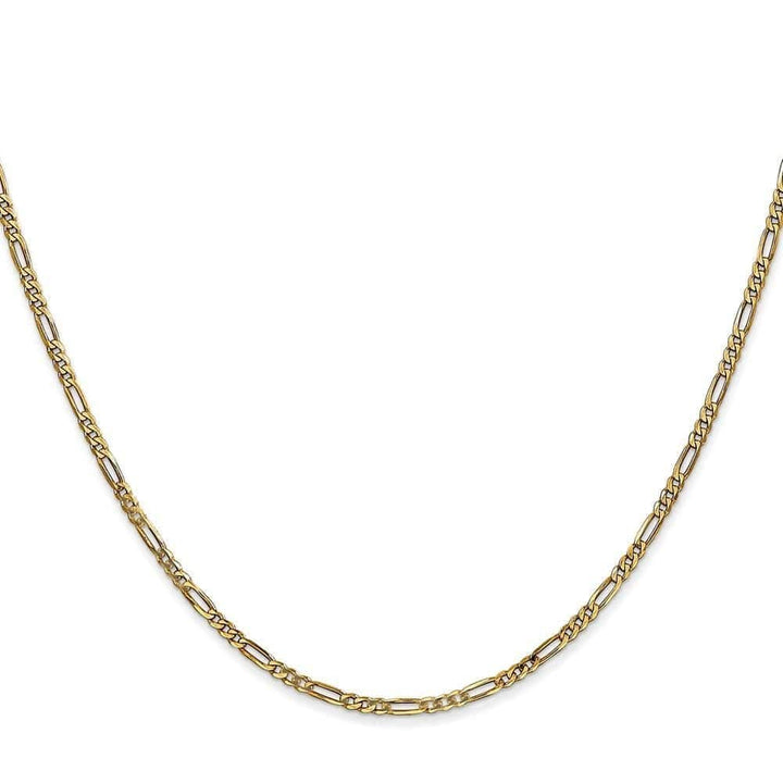 Lovely Rita's Necklaces 14k Yellow Gold 1.80-mm Flat Solid Figaro Chain